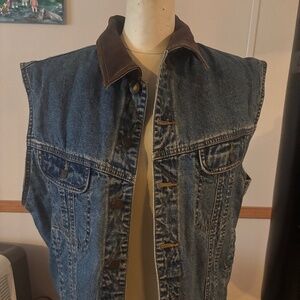 90’s Gap Sherpa Denim Trucker Vest